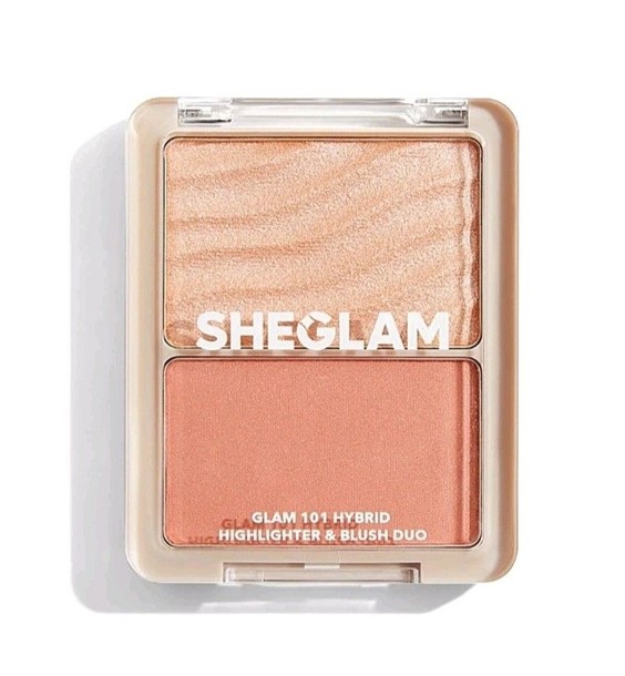پالت رژگونه و هایلایتر شیگلم | Highlighter & Blush Duo Glam 101 hybrid